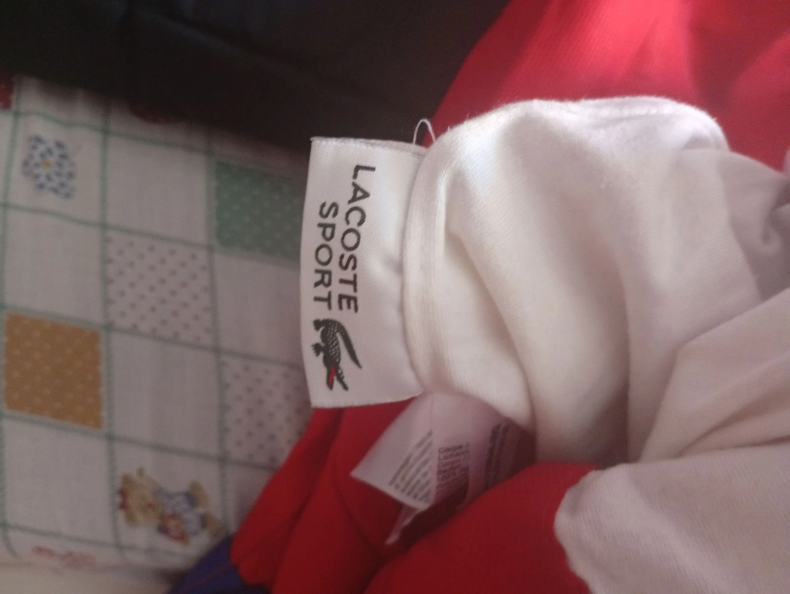Veste coupe-vent Lacoste Sport vintage rouge bleu taille S – photo 4